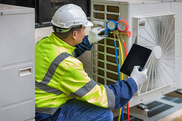 Professional Heat Pump Repair technician working in Chester Heights, PA